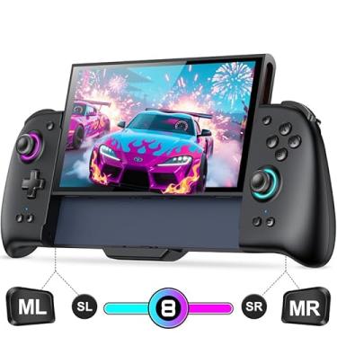 Imagem de LIFUFUTEE Switch 2 Controller, Wireless Switch 2 Pro Controller with Drift-Free Hall Effect Joystick, One-Piece Joypad with Macro Programming, RGB Light, Turbo, and Ergonomic Handheld Design