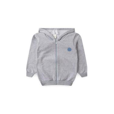 Imagem de Jaqueta Inverno Menino Mescla Com Capuz e Zíper em Moletom Felpado - M