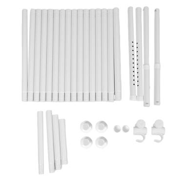 Imagem de AUNMAS Haste de Cortina Divisora ​​de Sala, Sem Perfuração, Separador de Espaço de Partição Ajustável Com Aço Carbono para Sala de Estar, Dormitório, Escritório (Branco fosco)