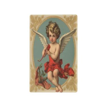 Imagem de CEBUGI Placa de cobertura para interruptor de luz Dia dos Namorados Cupido Duplex Capa de placa de parede inquebrável Tamanho padrão 4,53 x 2,76 polegadas