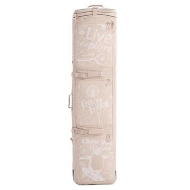 Imagem de Malas impermeáveis ​​para esquis com rodas, Mala acolchoada para snowboard para viagens aéreas, Comporta 2 pares de esquis, 160 cm (expansível de 175 a 190 cm),Khaki