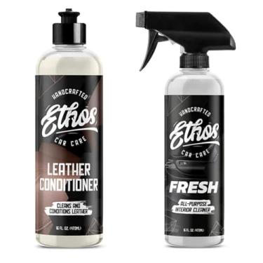 Imagem de Ethos Kit de detalhes interiores de carro – Limpador de interiores multiuso e limpador de couro – proteção UV, remoção de manchas e condicionamento profundo para carros, caminhões, SUVs, motocicletas