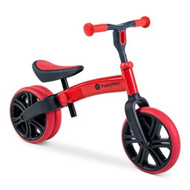 Imagem de Yvolution Y Velo Bicicleta de equilíbrio infantil infantil | Bicicleta de treinamento sem pedal de 22 cm para crianças de 18 meses a 4 anos (vermelho)