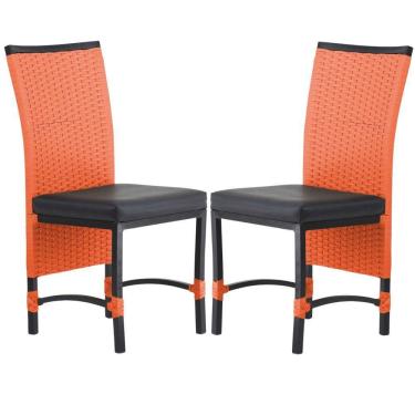 Imagem de 2 Cadeira Corda Náutica Saia Longa Cozinha área Edícula Terra Cota