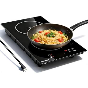 Imagem de Weceleh Cooktop De Indução De 12 Polegadas, 2 Queimadores, Fogão Elétrico De 3300 W, Controle De Toque, Trava De Segurança Para Crianças, 9 Níveis De Potência, Temporizador De 99 Minutos