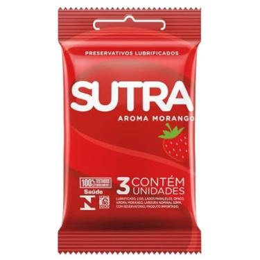 Imagem de Sutra – Preservativo com Aroma Morango (3 Unidades) | Lubrificado, Triplamente Testado e Frutado | Mix Perfeito de Prazer e Segurança