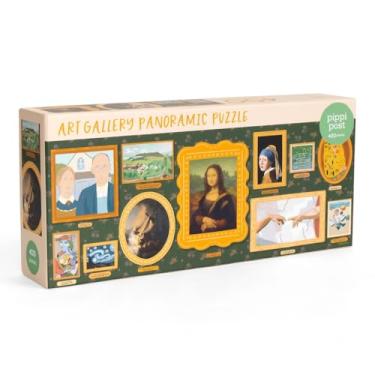 Imagem de Pippi Post Art Gallery Panoramic Puzzle, Famous Works of Art, 400 Pieces, 28x11 Inches, Includes 10x4 Inch Art Print