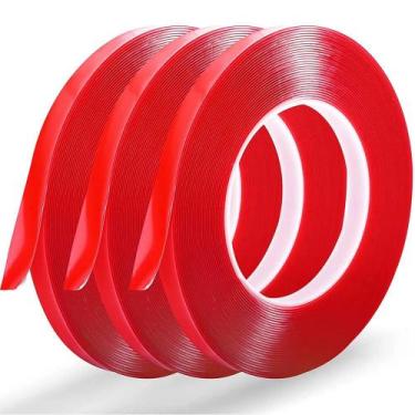 Imagem de Fita Adesiva Transparente Dupla Face 10M Impermeável Forte Montagem Se