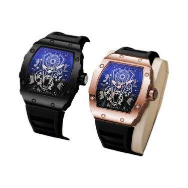 Imagem de Relógio De Luxo Masculino Com Grande Mostrador, Pulseira De Silicone, 