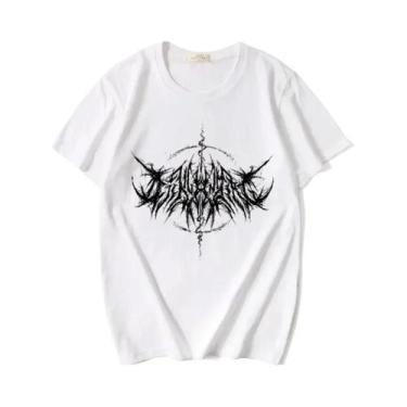 Imagem de Camiseta Casual Feminina Vintage Dos Anos 90 Hip Hop Kawaii Streetwear