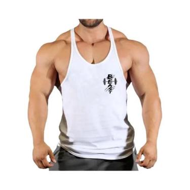 Imagem de Camiseta Regata De Algodão Masculina Para Fitness Verão Musculação Aca