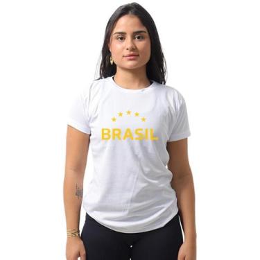Imagem de Camiseta Feminina Dry Academia Musculação Tema Copa Brasil  - Techamal