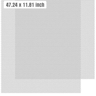 Imagem de Pacote com 2 capas de ventilação de piso personalizáveis - Malha magnética de ventilação de PVC de 1200 x 300 mm para parede, teto e piso de casa - Filtros de ventilação DIY com kit de ferramentas