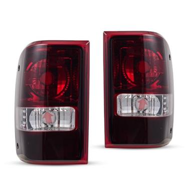 Imagem de TUZILLA Luz traseira para Ford Ranger sem modelo STX 2001 2002 2003 2004 2005 2006 2007 2008 2009 2010 2011 FO2800156 FO2818121 vermelho escuro Um par