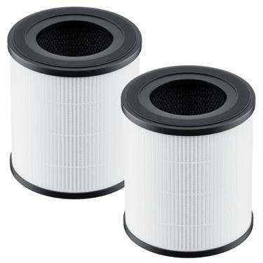 Imagem de Hopmirth Pacote com 2 filtros de substituição – Compatível com purificador de ar ZQA-4000C – Filtro de carvão ativado H14 HEPA para casa. Quarto. Purificador de ar. Pólen. Pêlos de animais de