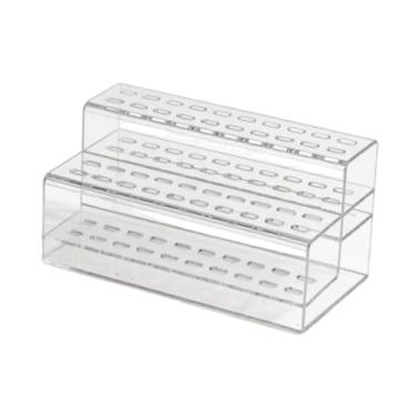 Imagem de FashionCha Suporte para Pinças de Cílios, Expositor para Materiais de Extensão de Cílios, Rack de Armazenamento Duplo em Acrílico para Penteadeira, Carrinho para, 48 Furos