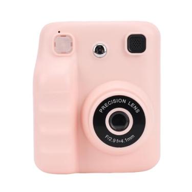 Imagem de Vroomoto Câmera de Impressão Instantânea Infantil, Câmera Digital de 30MP Com Tela HD de 2,4 ", Impressão Com um Clique, Impressora Térmica de 200dpi, Recarregável, Adesivos Divertidos, (Rosa)