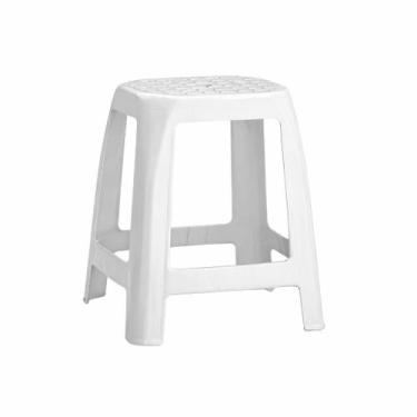 Imagem de kit banco, banquinho, banqueta com 6 unidades - CDI Plastic, Branco