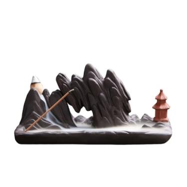 Imagem de Queimador de incenso zen forno de aromaterapia interior de casa madeira de ágar cerâmica sândalo refluxo incenso cerimônia de chá ornamentos incenso queimador titular