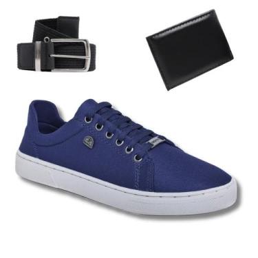 Imagem de Tênis Masculino Street Confort Slim + Cinto e Carteira Social - Bless 