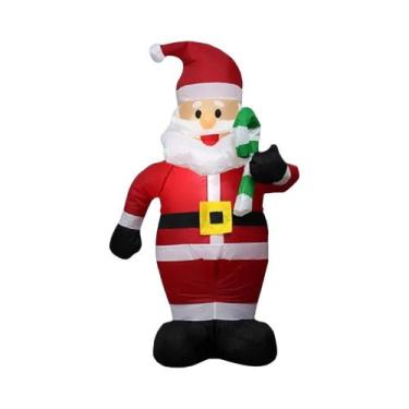 Imagem de Papai Noel Inflável De LED De 1,2M Com Doces - Decoração De Natal Para