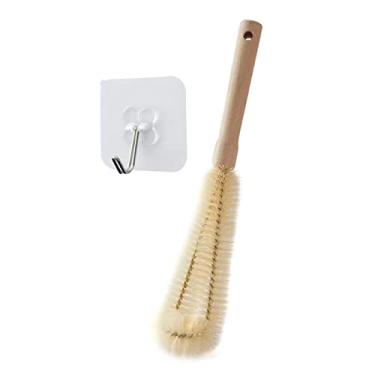 Imagem de Escova de Limpeza para Garrafas com Cabo Madeira Longo sem Áreas Mortas Copos Térmicas Chaleiras Vasos Esportivas Cantis