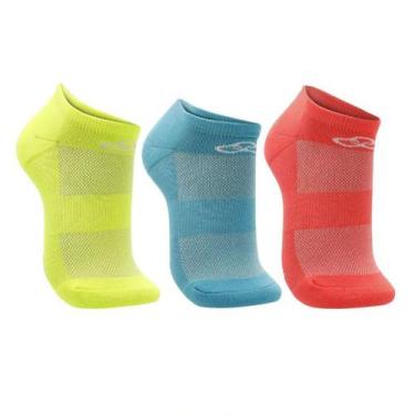 Imagem de Kit Meia Olympikus Neon Invisível Poliamida Unissex, 33 ao 38, Sortida