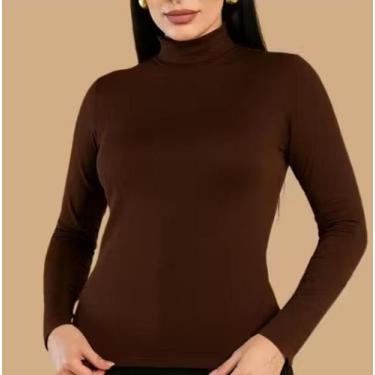 Imagem de Blusa Segunda Pele Gola Alta Aderente E Confortável - Aline Store, Mar