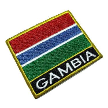 Imagem de BP0196NT01 Bandeira Gambia Patch Bordado Termo Adesivo - BR44