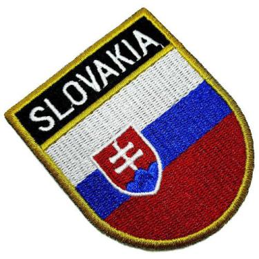 Imagem de Bandeira país Eslovaquia Patch Bordada passar ferro, costura - BR44