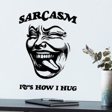 Imagem de Adesivos de parede Sarcasm Funny Face Quote Humor 29,5 x 29,5 cm PVC -