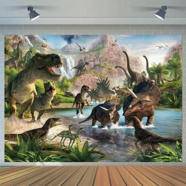 Imagem de Tapeçaria pendurada na parede Dinosaur Prehistoric Jurassic Park - Yiw