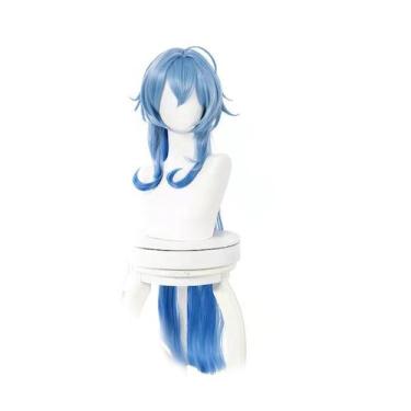 Imagem de Peruca Cosplay Genshin Impacts Ganyu Blue Synthetic 300g - taiyuanketa