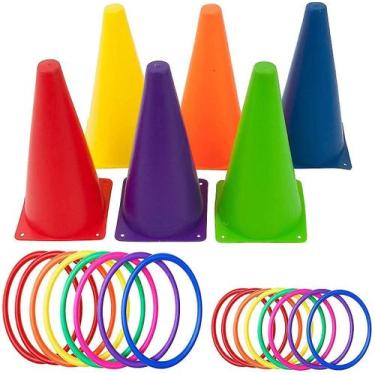 Imagem de Conjunto combinado Ring Toss de plástico, 26 peças de jogo de carnaval