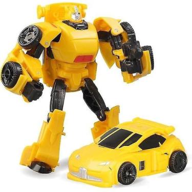 Imagem de Carro-robô deformável de brinquedo Bumblebee Plastic 9x6x3,5 cm - Gloo