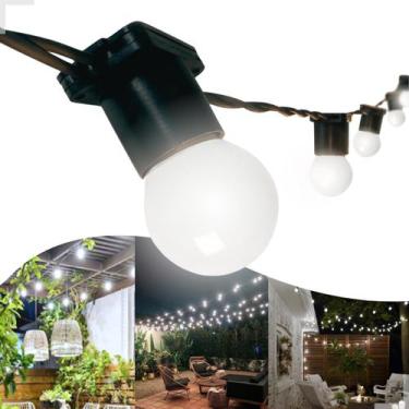 Imagem de Varal de Luzes LED 30m Externo Com Lâmpadas Inclusas Gambiarra Cordão 