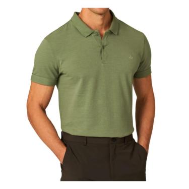 Imagem de Camisa Masculina Dudalina Gola Polo Malha Tech Verde - 77080-Masculino
