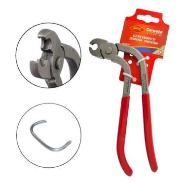 Imagem de Alicate Tapeceiro Para Estofador Grampo C Ou U Concertina Corneta 8 Ve
