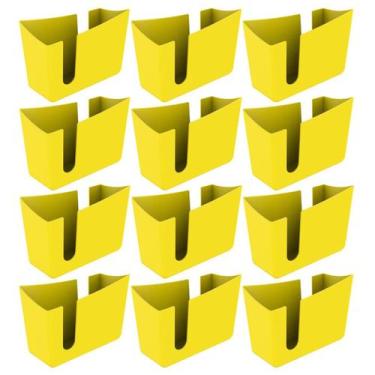 Imagem de Kit 12 Porta Guardanapos de Mesa Organizador Trio Crippa Amarelo Resta