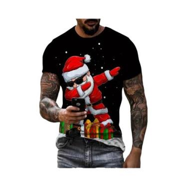 Imagem de Camiseta Esportiva De Natal Para Homens E Mulheres plus Size, Camiseta