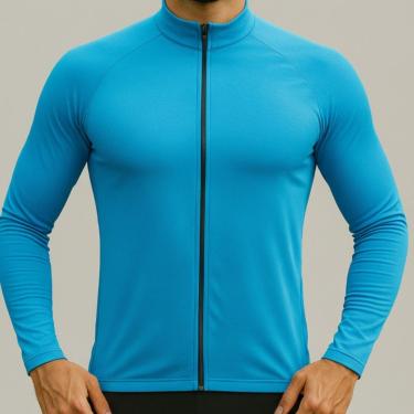 Imagem de Camisa de Ciclismo Masculina D.A Modas Manga Longa MTB Speed Dry com Bolsos e Proteção Solar UV 30+-Masculino
