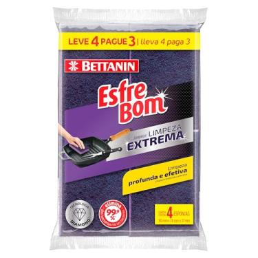 Imagem de EsfreBom - Esponja Unitária Diamond, Cor Verde, Bettanin