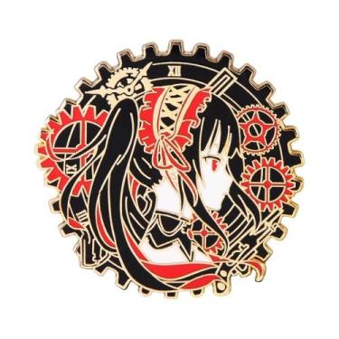 Imagem de Broches De Esmalte Kurumi Anime DATE a LIVE, Emblemas De Metal, Botões