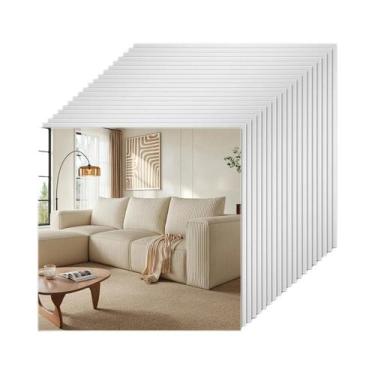 Imagem de Folhas De Espelho Autoadesivas Flexíveis 10 20 30 Peças Adesivos De Pa