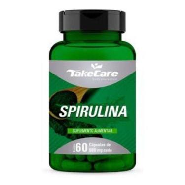 Imagem de Spirulina Termogenico 500mg Take Care 60 Capsulas, Sem Sabor
