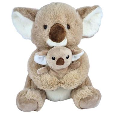 Imagem de Coala de Pelúcia Com Filhote Nicho Bebê Safari Antialérgica - Tuka Toy