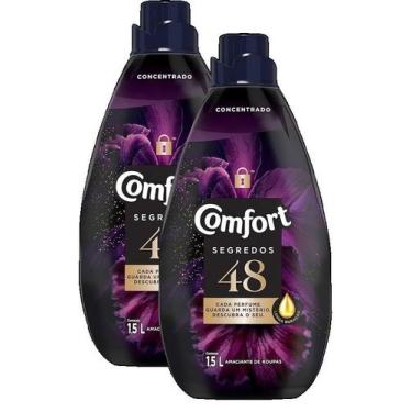 Imagem de kit 2 Amaciante Roupa Concentrado Comfort Segredos 48 1,5L
