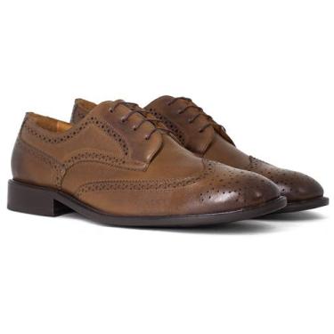 Imagem de Sapato Social Masculino Oficina Reserva Brogue Nordic, Marrom caramelo