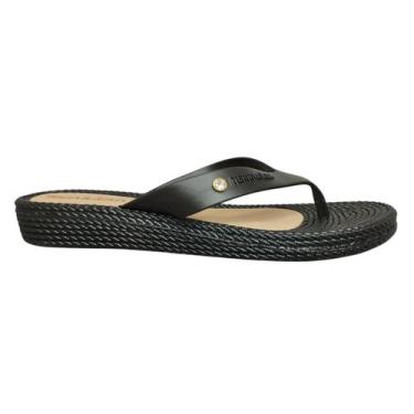 Imagem de Chinelo Tamanco Feminino Terra E Agua Casual De Dedo 210012, Preto, 38