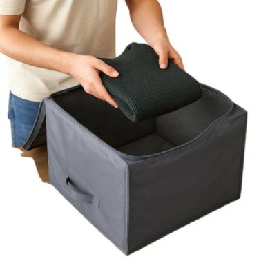 Imagem de Caixa Organizadora em TNT com Zíper Dobrável 38x38x20